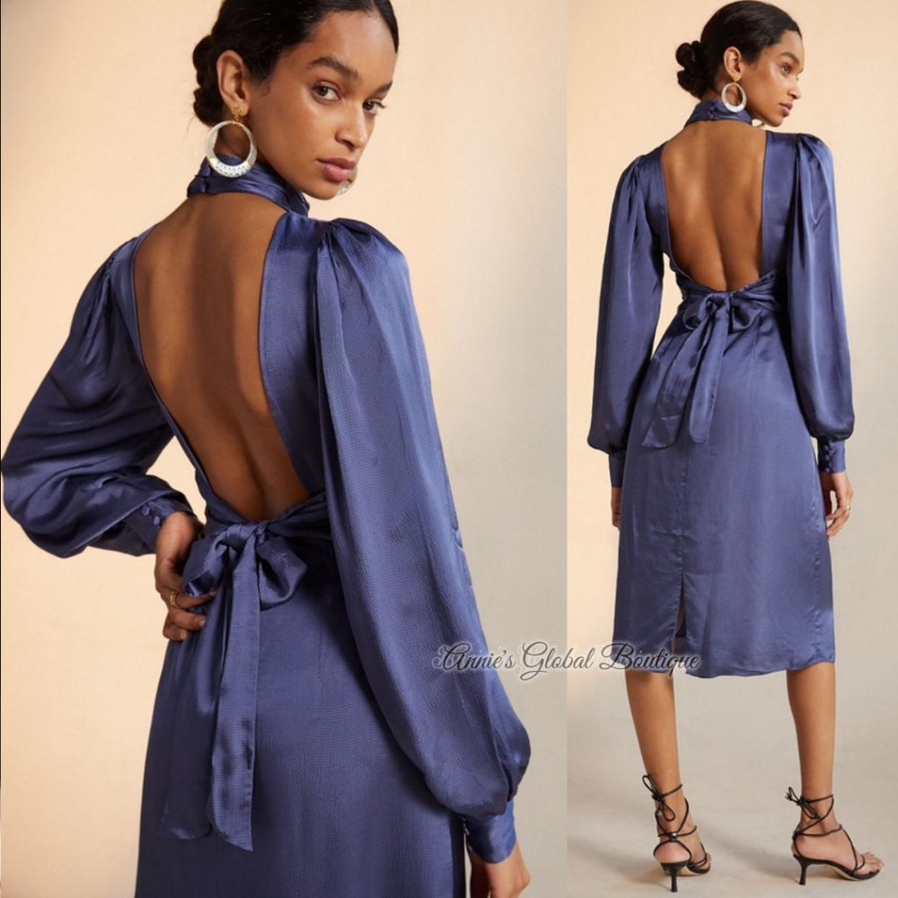 RARE NWT ANTHROPOLOGIE HUTCH Open-Back Midi Dress. Halter Neck. Size 2 - Picture 5 of 16